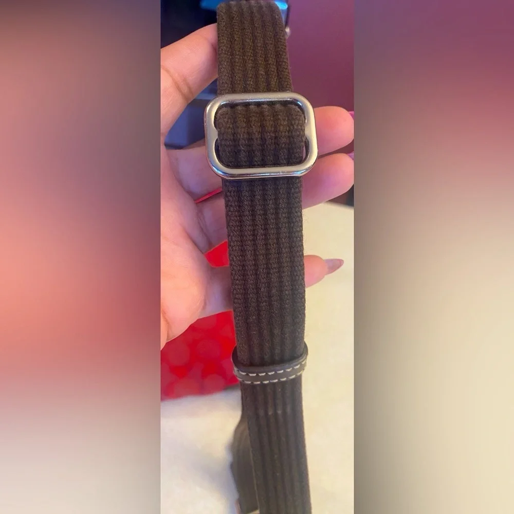 COACH Cherry Red Signature Swing Pleated Adjustable Crossbody/Shoulder Bag, EUC - Picture 4 of 16